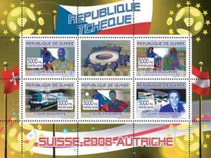 Guinea - Czech Soccer - 6 Stamp  Sheet  - 7B-479