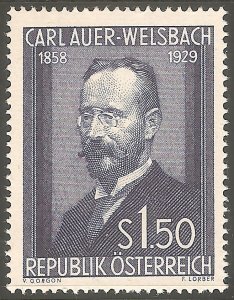 AUSTRIA Sc# 595 MNH FVF Chemist Carl Auer-Welsbach