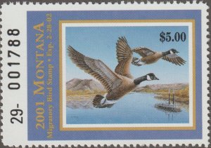 Scott# 49 2001 Montana Waterfowl Stamp XF MNH