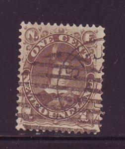 Newfoundland Sc 42 1 c gray brown Pr of Wales stamp used