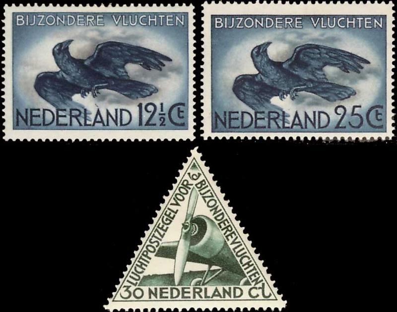 Netherlands Scott C10-C12 Unused hinged.