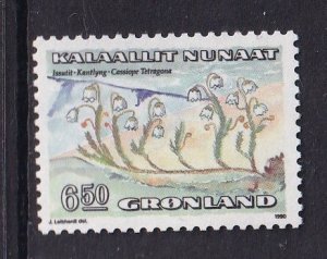 Greenland  #193  MNH 1990  plants  6.50k