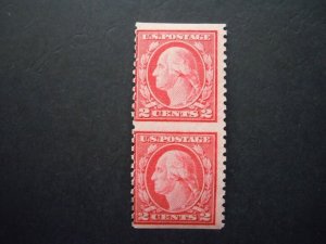 1919 #540a 2c Washington Pair Imperf Horz MLH OG CV $60  Includes New Mount