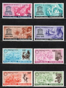 Rwanda # 186-89 & 225-28 ~ 2 Short Sets ~  Unused, HM, HMR