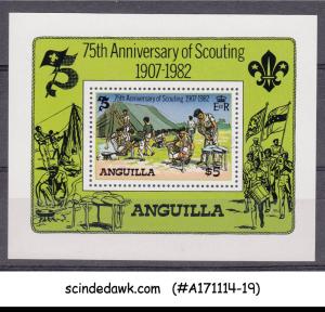 ANGUILLA - 1982 75 TH ANNIVERSARY OF BOY SCOUTS - MIN. SHEET - MNH