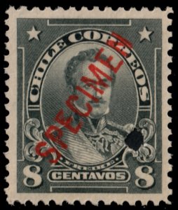 ✔️ CHILE 1912 - FREIRE ABNC PUNCH & SPECIMEN SC.115 MNH ** RARE ! [039]