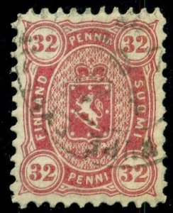 FINLAND # 23 (18S) 32pen, p. 11, used w/light cancel, XF, Scott $30.00+