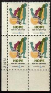 *USA Scott 1385 Plate Block (6 cents) MNH