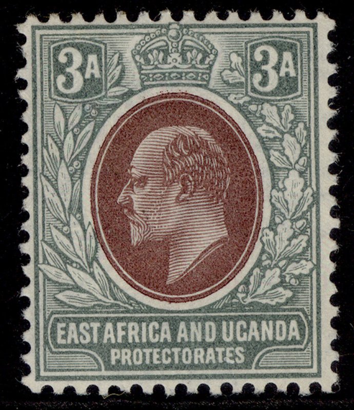 EAST AFRICA and UGANDA EDVII SG22, 3a brown-purple & green, VLH MINT. 