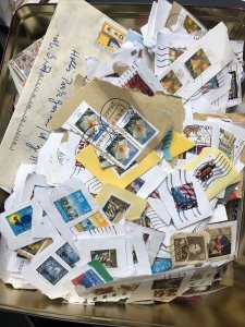 World Wide Stamp Collection Lot ; 1000’s Of Used Stamps And On Paper