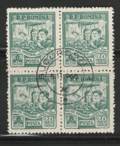 Romania Commemorative Stamp Used Block of Four A20P41F2652-