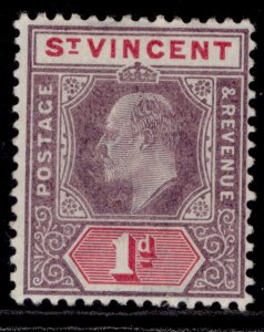 ST. VINCENT EDVII SG77, 1d dull purple & carmine, M MINT.