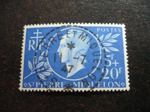 Stamps - St. Pierre & Miquelon - Scott# B13 - Used Part Set of 1 Stamp