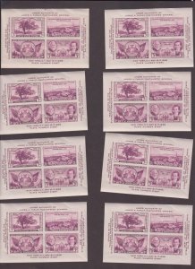 US, 778, 1936, 8 SOUVENIR SHEETS, TIPEX, MINT NH, 1930'S COLLECTION MINT NH, OG