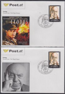 AUSTRIA  SC #2239 FDC of OTTO PREMINGER, DIRECTOR of the MOVIE EXODUS