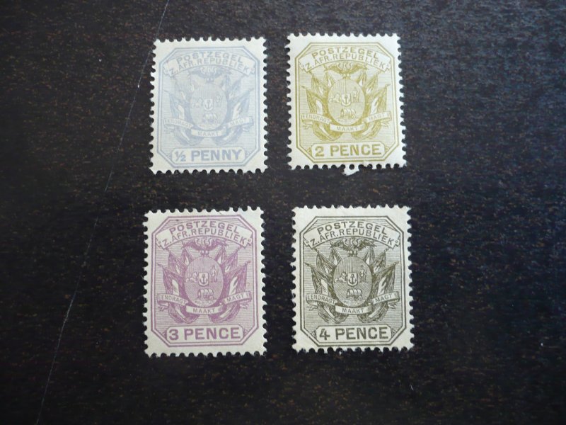 Stamps - Transvaal - Scott# 153,155-157 - Mint Hinged Part Set of 4 Stamps