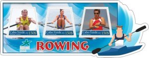 Stamps. Sports Rowing Cabo Verde 2022 year 1+1 sheet perforated