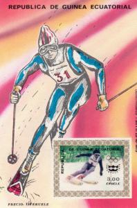 Equatorial Guinea 1976 Innsbruck Olympics/Ski SS (1) Mi.#Bl.A216 MNH VF