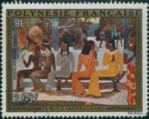 French Polynesia 1973 Sc#C98,SG169 200f Ta Matete painting FU