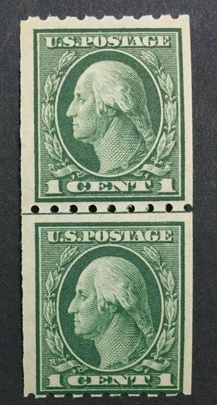 MOMEN: US #410 LINE PAIR MINT OG NH #24240