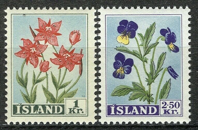 Iceland 1958, Flowers set VF MNH, Mi 323-324