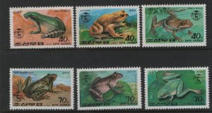 KOREA, NORTH   3138-3143 MNH  FROGS SET