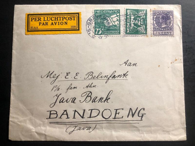 1928 The Hague Netherlands First Flight Cover FFC To Bandoeng  Dutch East Indies