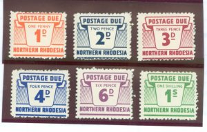 Northern Rhodesia #J5-10 Mint (NH) Single (Complete Set)