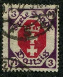 Danzig SC# 76 Coat of Arms 3mks used