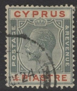 CYPRUS SG103 1924 ¼pi GREY & CHESTNUT USED 