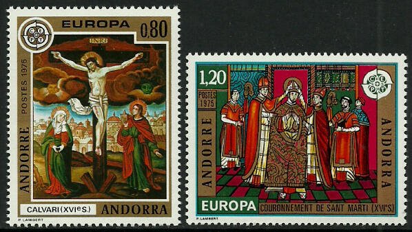 Andorra, French #236-7 MNH Set - Europa - Paintings