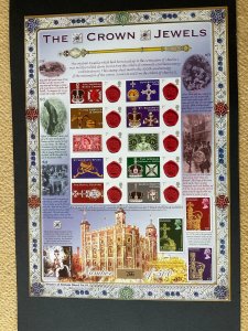 Bradbury History of Britain No 59 Crown Jewels Limited Edition Smiler Sheet U/M