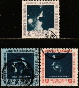 MEXICO 774-776, OPENING OF Tonanzintla Astrophysics Observatory USED. F-VF. (2)