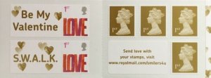 SA2 2008 Valentine with Brown Hearts Self-adhesive Booklet inc. Pane 2693b U/M