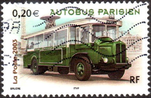 France 2980 - Used - 20c 1932 Renault TN6 Paris City Bus (2003) (cv $0.45)