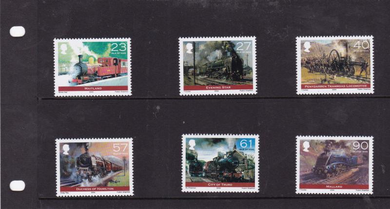 Isle Of Man 2004 The Power of Steam Presentation Pack SG1125-30 MNH