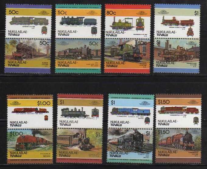 Tuvalu Nukulaelai MNH SC# 1-20 Trains 2014CV $12.20