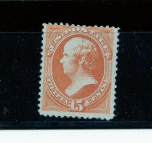 U.S. #152 (U268) Daniel Webster 15¢ bright orange, M, NG, F,FVF, CV$1,300.00