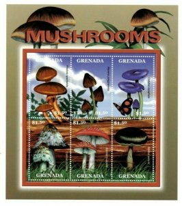 Grenada - 2000 - Mushrooms - Sheet Of 6 - MNH