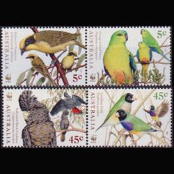 AUSTRALIA 1998 - Scott# 1676a-8a WWF-Birds Set of 4 NH