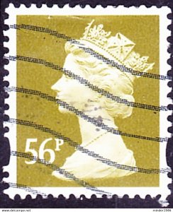 GREAT BRITAIN 2008 QEII 56p Yellow-Olive Machin SGY1719d FU