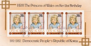SA18d Korea 1982 21th Birth of the Princess of Wales used Souvenir Sheet
