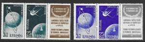 Romania C-49-52  set 4  VF  NH  ( strips of 3 each)