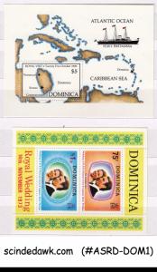 COLORFUL COLLECTION OF DOMINICA MINT STAMPS IN SMALL STOCK BOOK