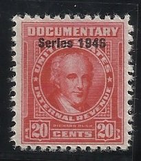 R443  20c MHR  F/VF Documentary Revenue (Mount Included)