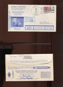 RRI ROCKETPOST XXXIII ROCKET FLOWN COVER APR 16 1972 (HR1250) APOLLO 16 FLIGHT