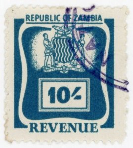 (I.B) Zambia Revenue : Duty Stamp 10/- (1964)