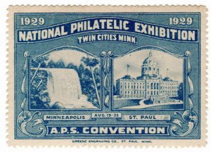 (I.B) US Cinderella : National Philatelic Exhibition (Twin Cities 1929)