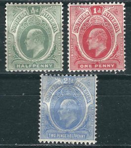 Southern Nigeria 32, 33, 35 SG 33, 34, 36 MH F/VF 1907-08 SCV $11.25