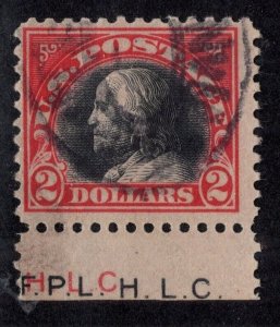 U.S. -  547 - With siderographers initials (P.L. H.L.C. - red and black)